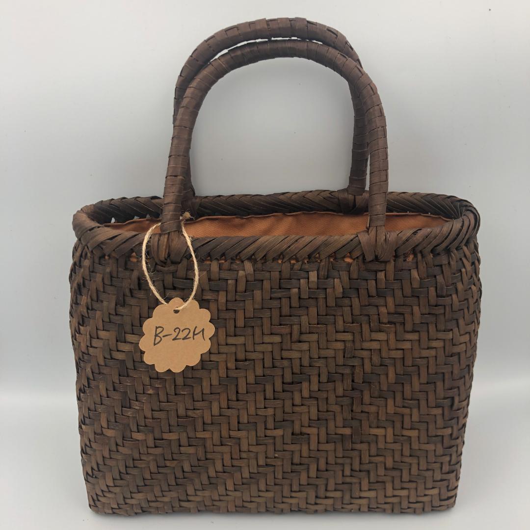 小*マ様 胡桃バッグ　網代編み　かごバッグ　くるみ　籠バッグ【新品】日本企画　山