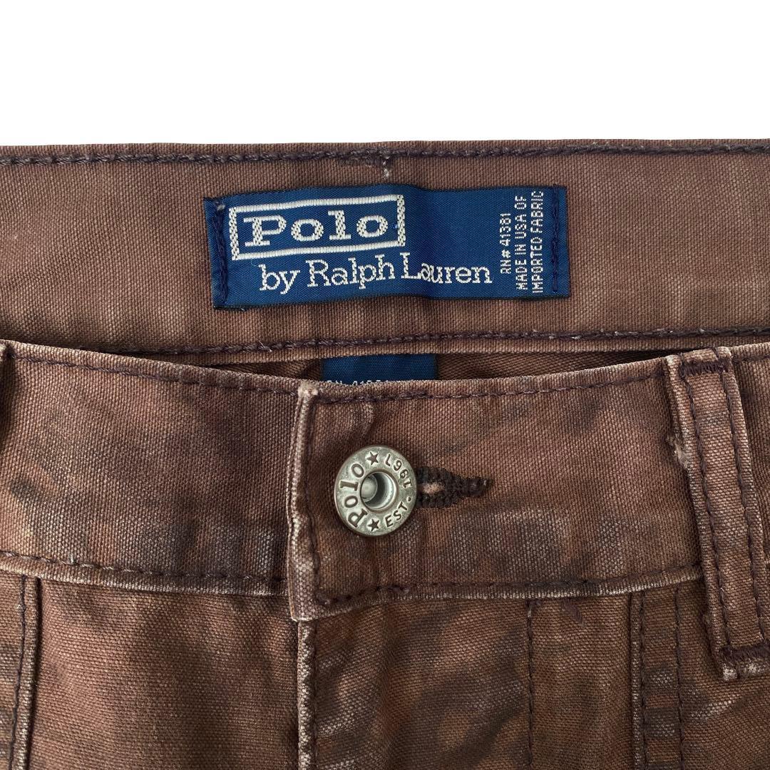 90s USA製 Polo ラルフローレン ヴィンテージ加工 ワークパンツ
