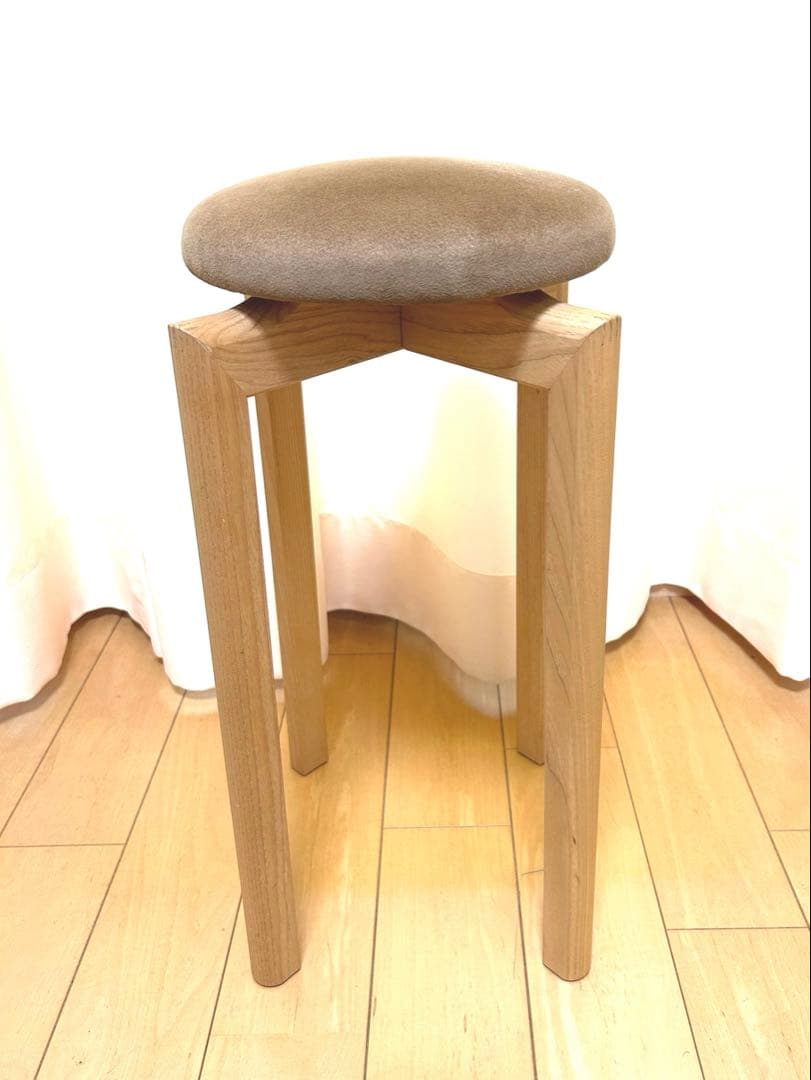 美品　匠工房 マッシュルーム スツール SS ココア 高さ50cm
