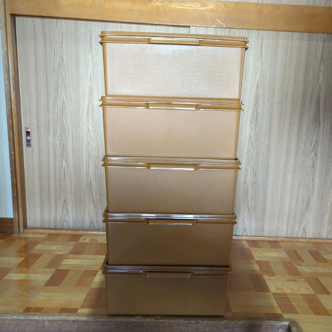 Rijimomタッパーウェア ロング スーパーケース 5つ まとめ売り 中