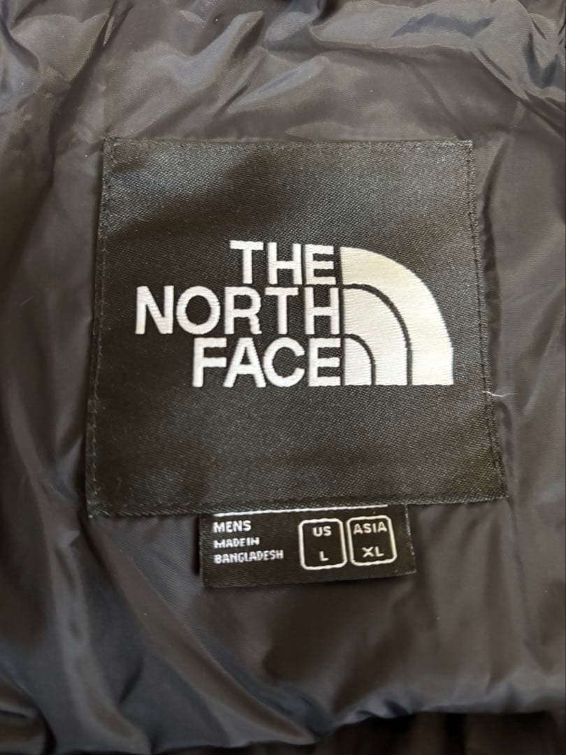 新品ザノースフェイス ダウンジャケット フード付き　L(日本XL相当)黒