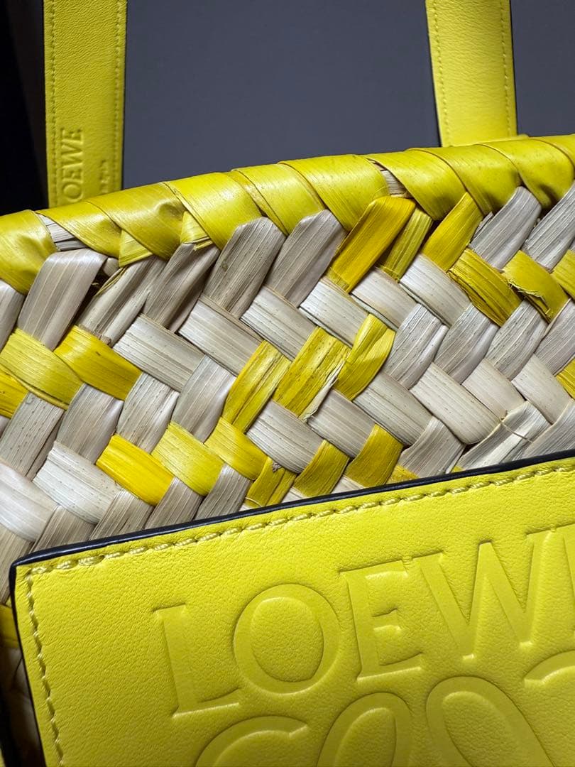 LOEWE イエロー かごバッグ