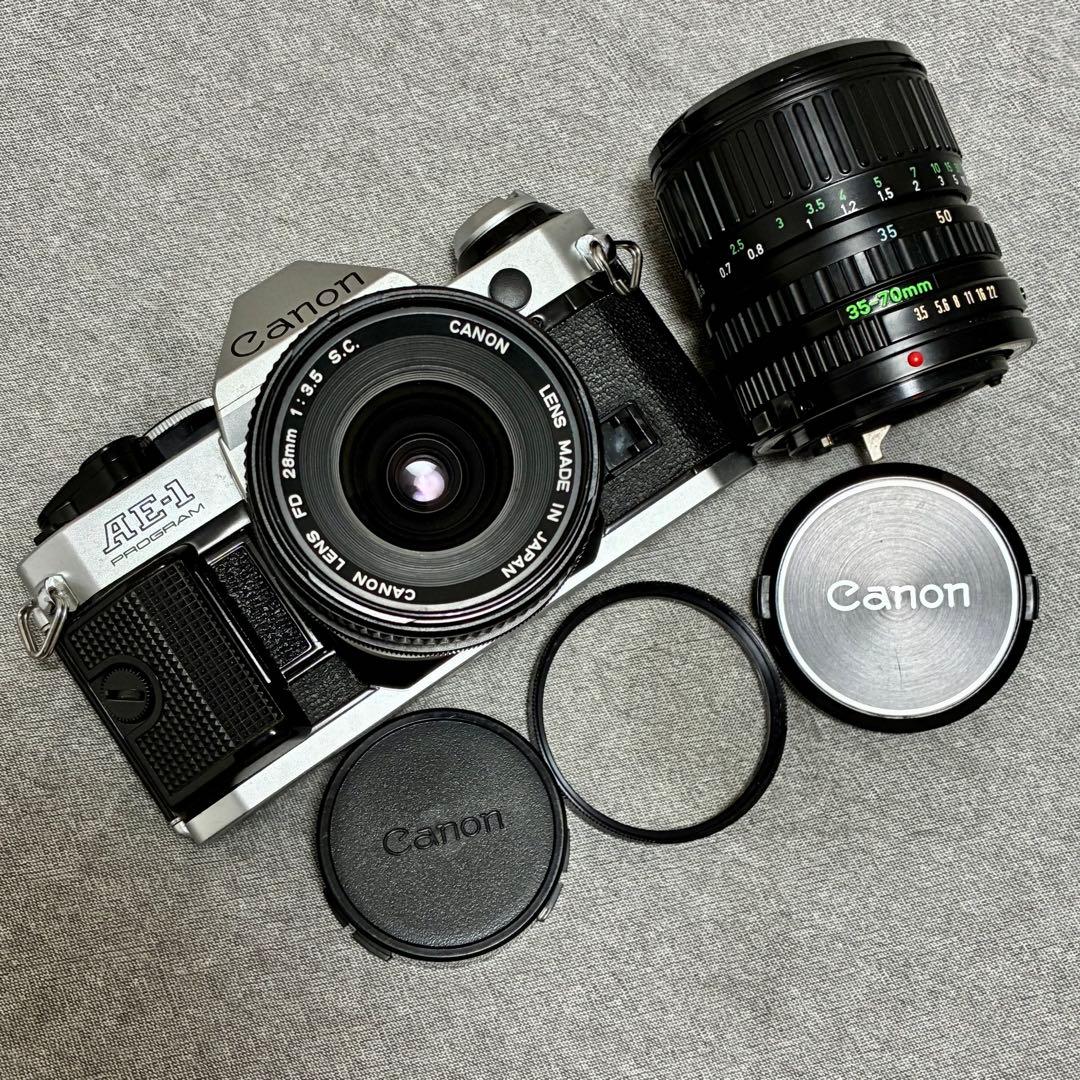 ⭐️美品⭐️モルト交換済⭐️Canon AE-1 PROGRAM ＋レンズ2本