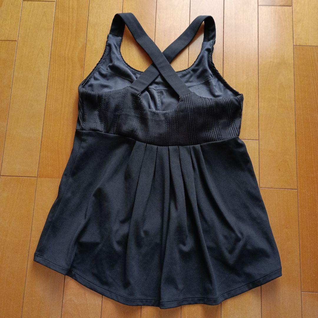 【 SUKALA 】バックフレアタンク＆エンボスリーフレギンス　M ブラック