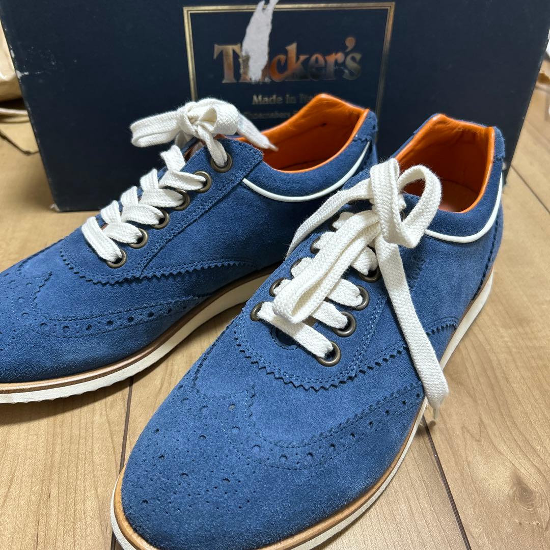 トリッカーズ　サイズ40 tricker's ecovel media ブルー