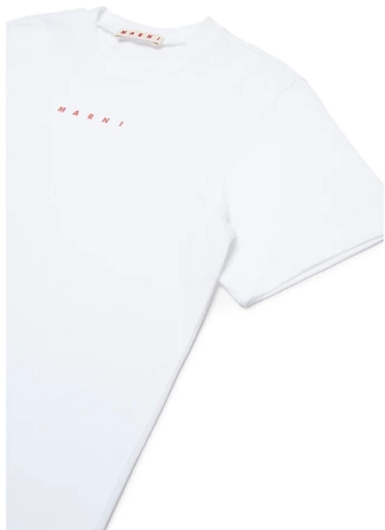 MARNI ホワイト Tシャツ ロゴ入り 半袖 キッズ 14Y