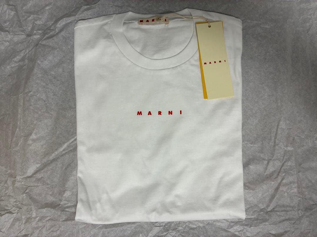 MARNI ホワイト Tシャツ ロゴ入り 半袖 キッズ 14Y