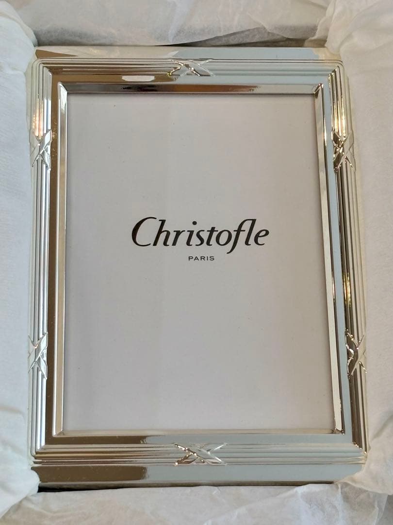新品　未使用Christofle クリストフル　シルバーフォトフレーム　リュバン