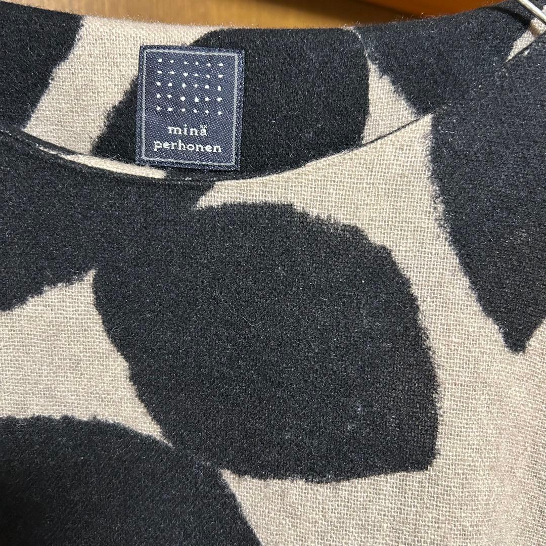 【中古品】ミナペルホネンslow dance カシミヤワンピース　38サイズ