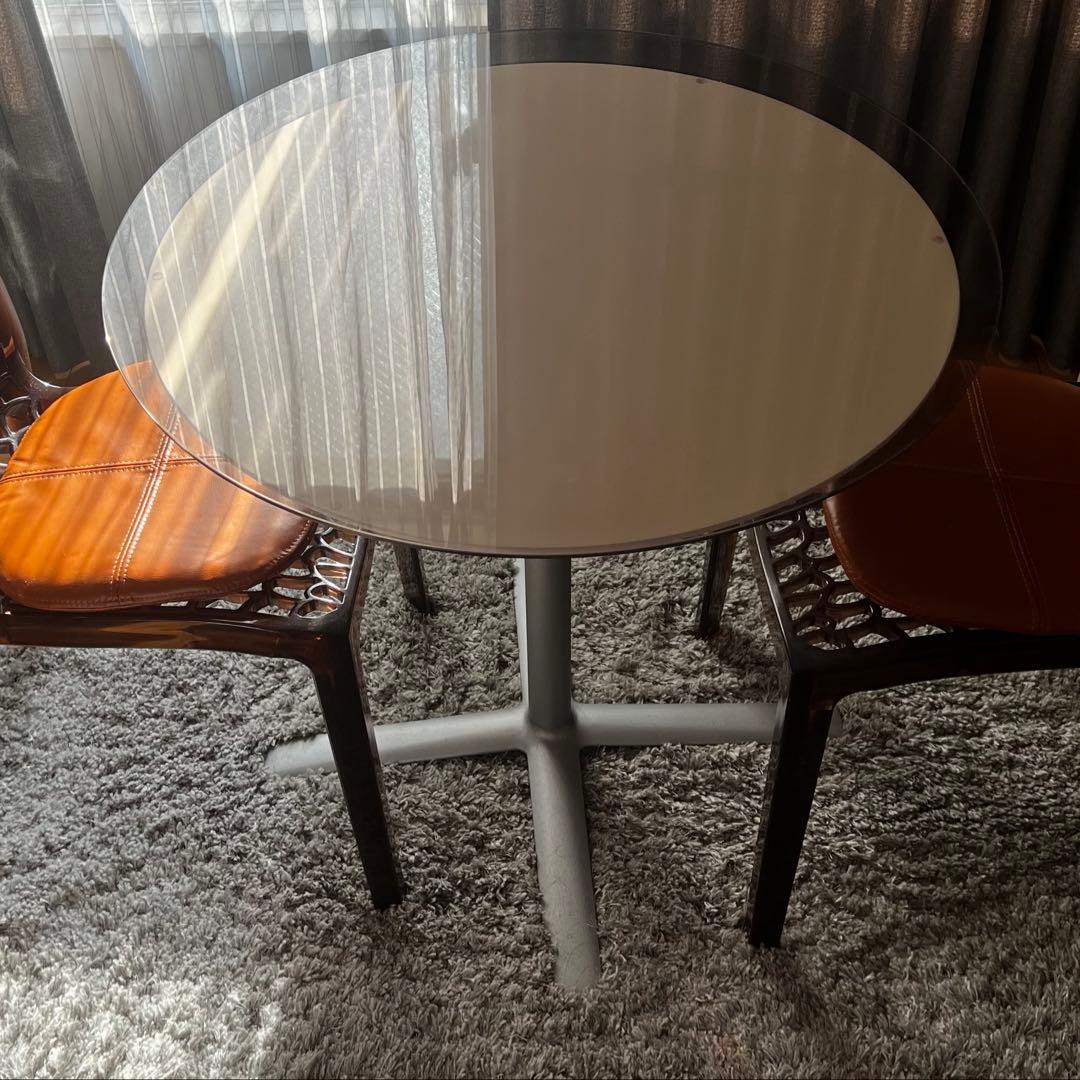 カッシーナIXC フローテーブル＋ガラス天板