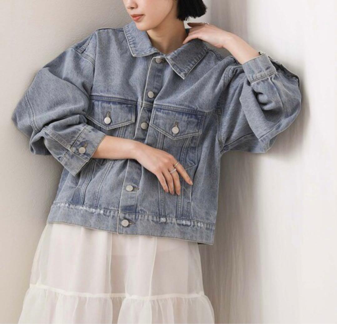 【美品】anana アナナ オーバーサイズデニムジャケット グレディブリリアン