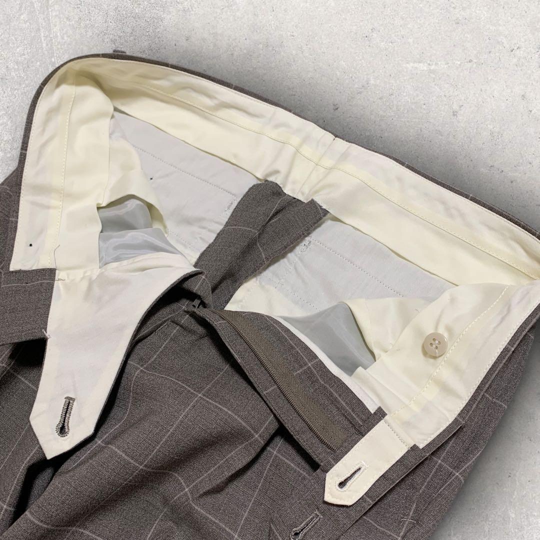 ONLY セットアップシングルスーツ REDA生地 チェック柄 ブラウン