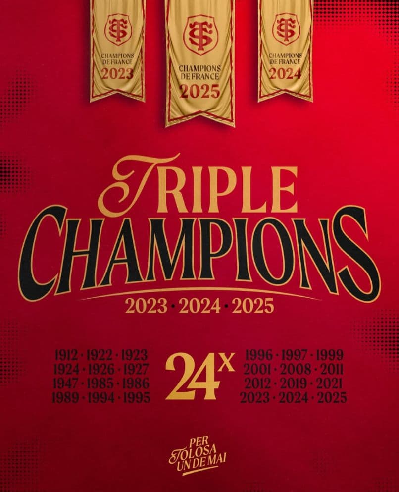 【海外Ｌサイズ】TOP14 スタッド・トゥールーザン easa マッチシャツ