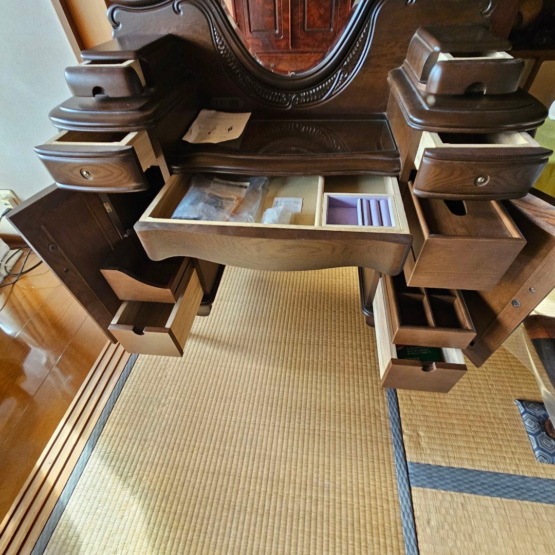 【お値下げ】大塚家具　ドレッサー　鏡台　三面鏡　高級　天然木ナラ