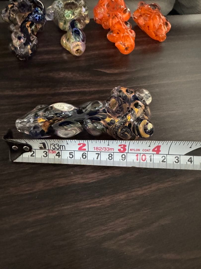 工芸品 Gold blue lumpy pipe