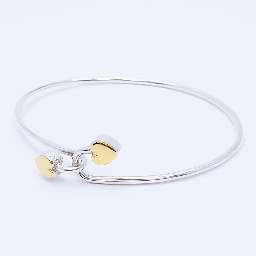 ✨極美品✨ティファニー ダブルハート ソリッド フック バングル 750/925