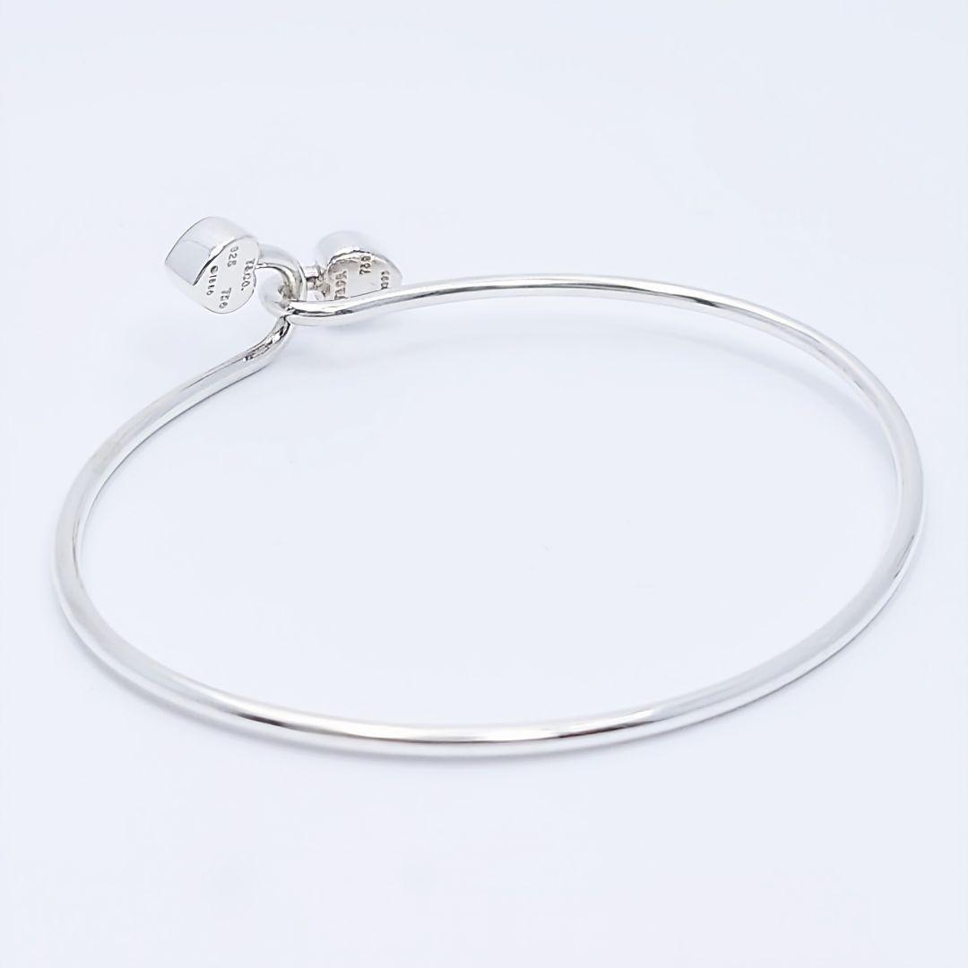 ✨極美品✨ティファニー ダブルハート ソリッド フック バングル 750/925