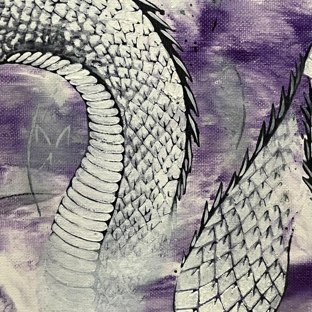 開運絵画　神代龍体文字の龍神画　龍敬子　幸運　画伯　原画　スピリチュアルアート