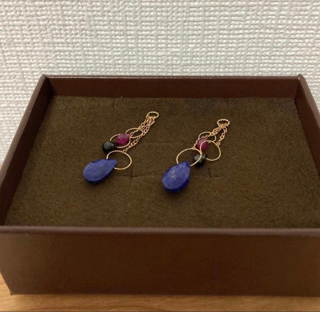 agete k10ピアスチャーム 天然石