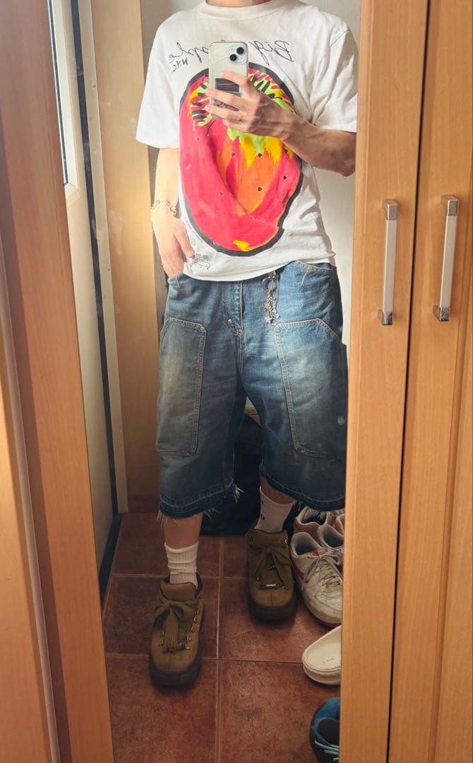 fafデニムショートパンツ ショーツ　ポーカーズ