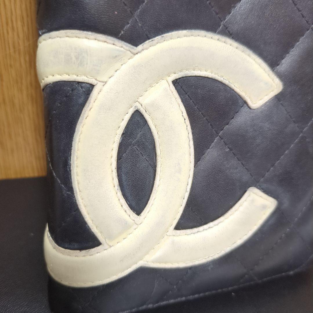 CHANEL カンボンライン 長財布 ジッピー ラウンドファスナー ブラック
