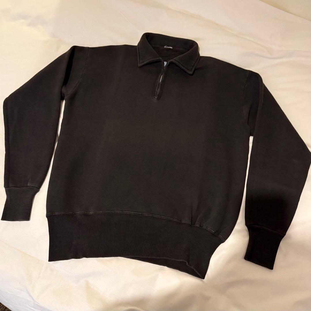 50s 60s ヴィンテージスウェット ハーフジップ スウェット 黒 レア