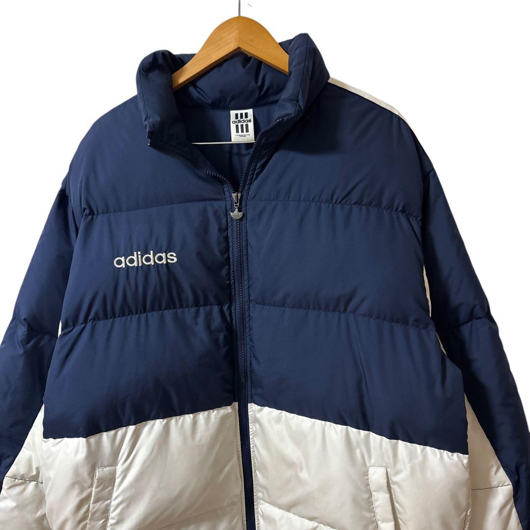 adidas ダウン ジャケット ネイビー/ホワイト 90s ビンテージ
