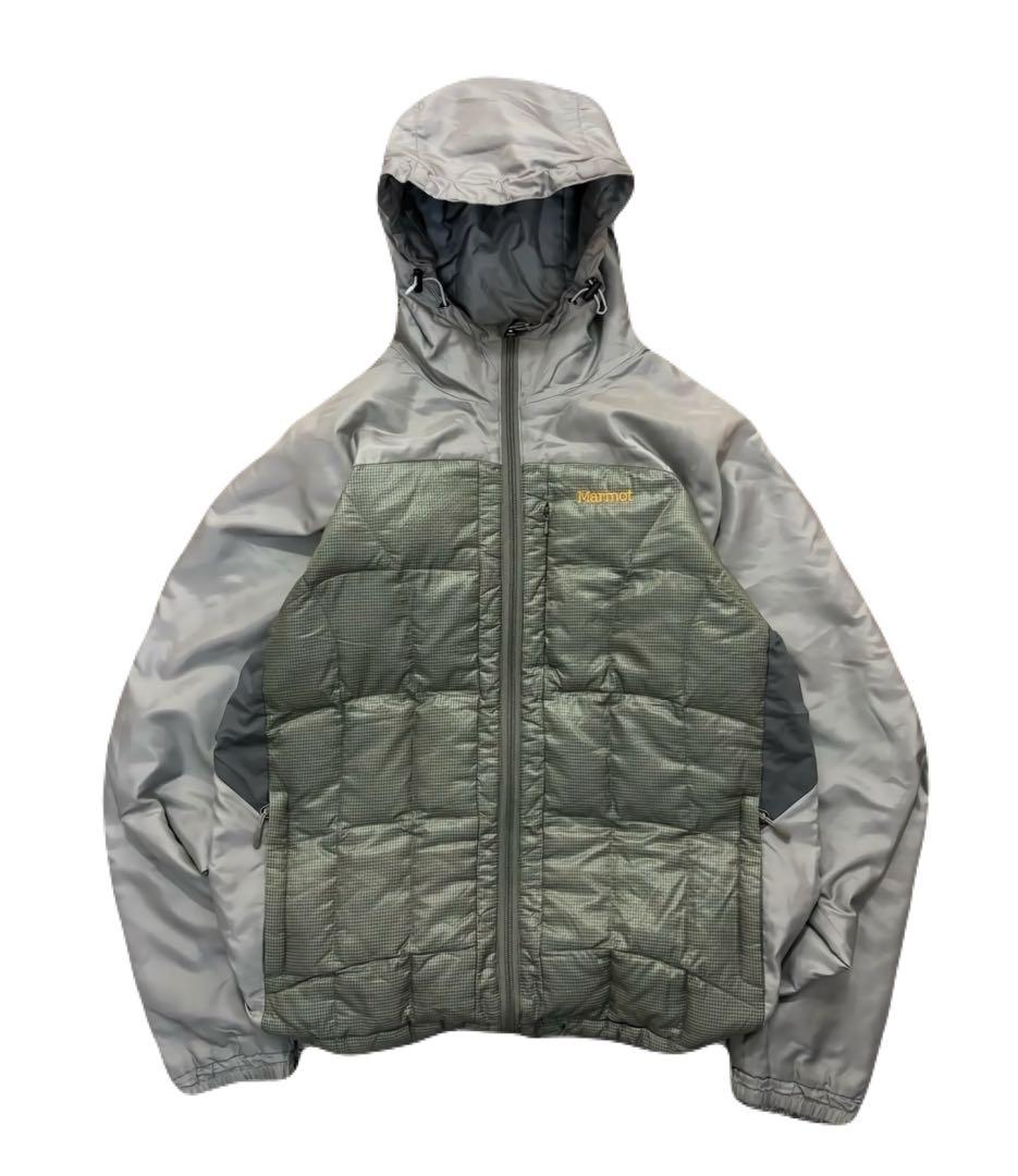 00s Marmot ハイブリッド ロディオ ダウンジャケット チェック柄入り