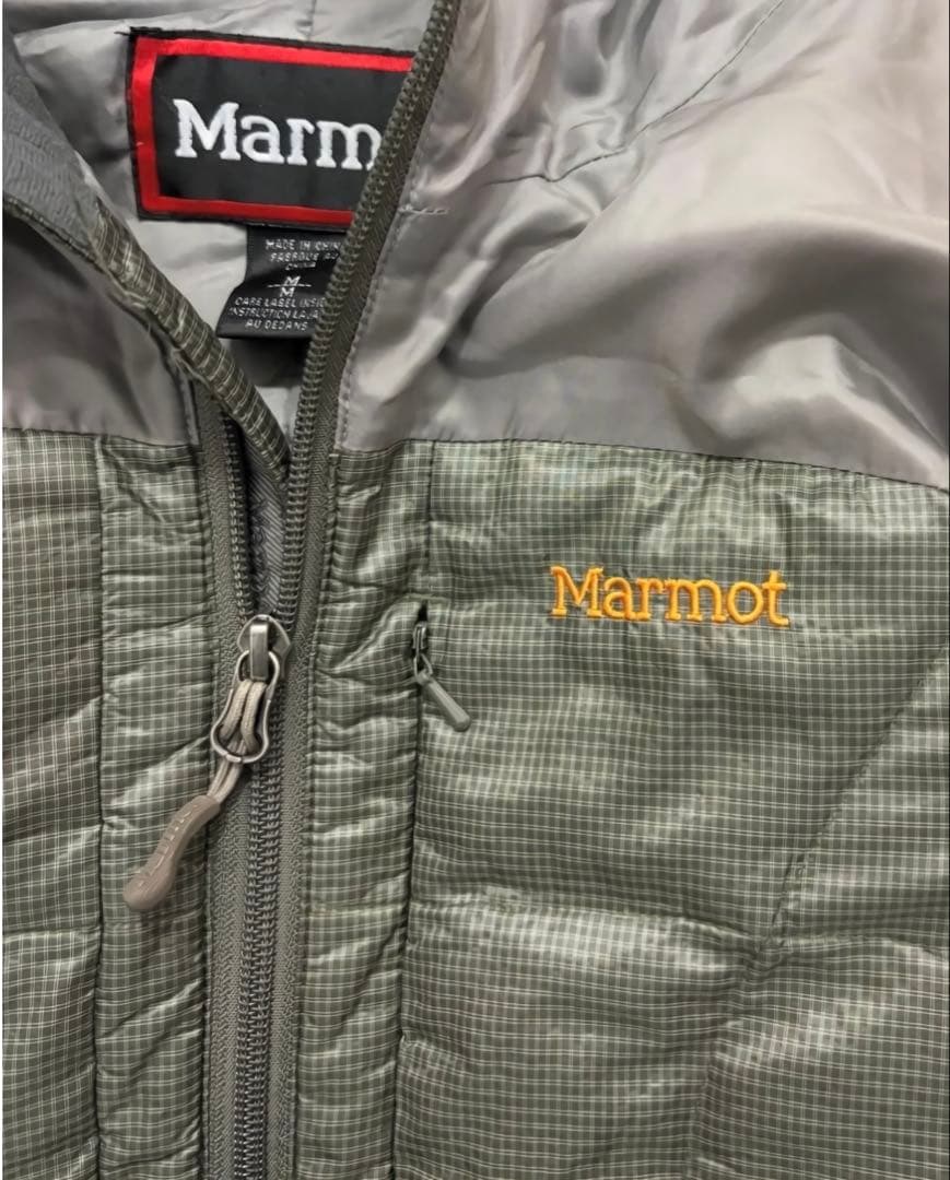 00s Marmot ハイブリッド ロディオ ダウンジャケット チェック柄入り