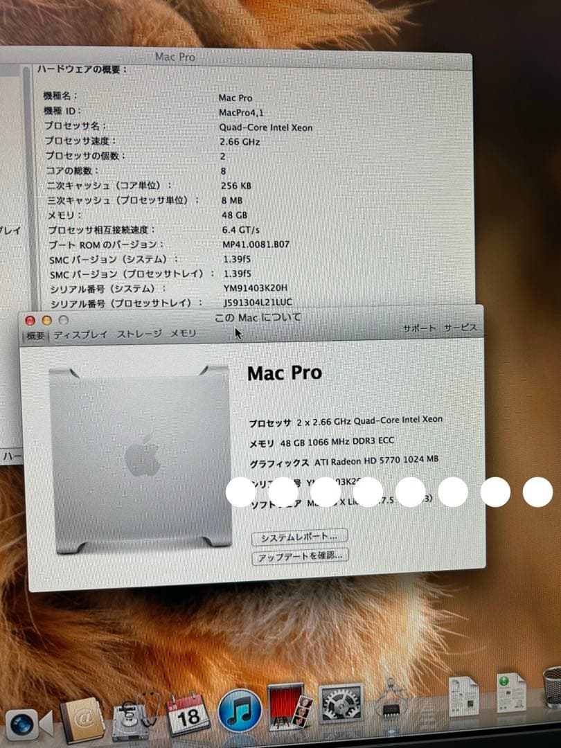 動作商品2009 Mac pro CPU2基タイプ