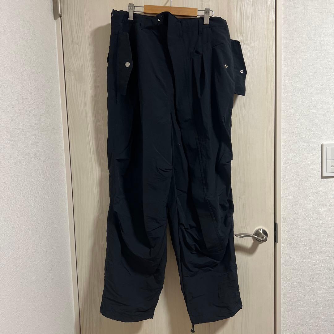 BED J.W. FORDナイロンパラシュートパンツ 25ss ブラック