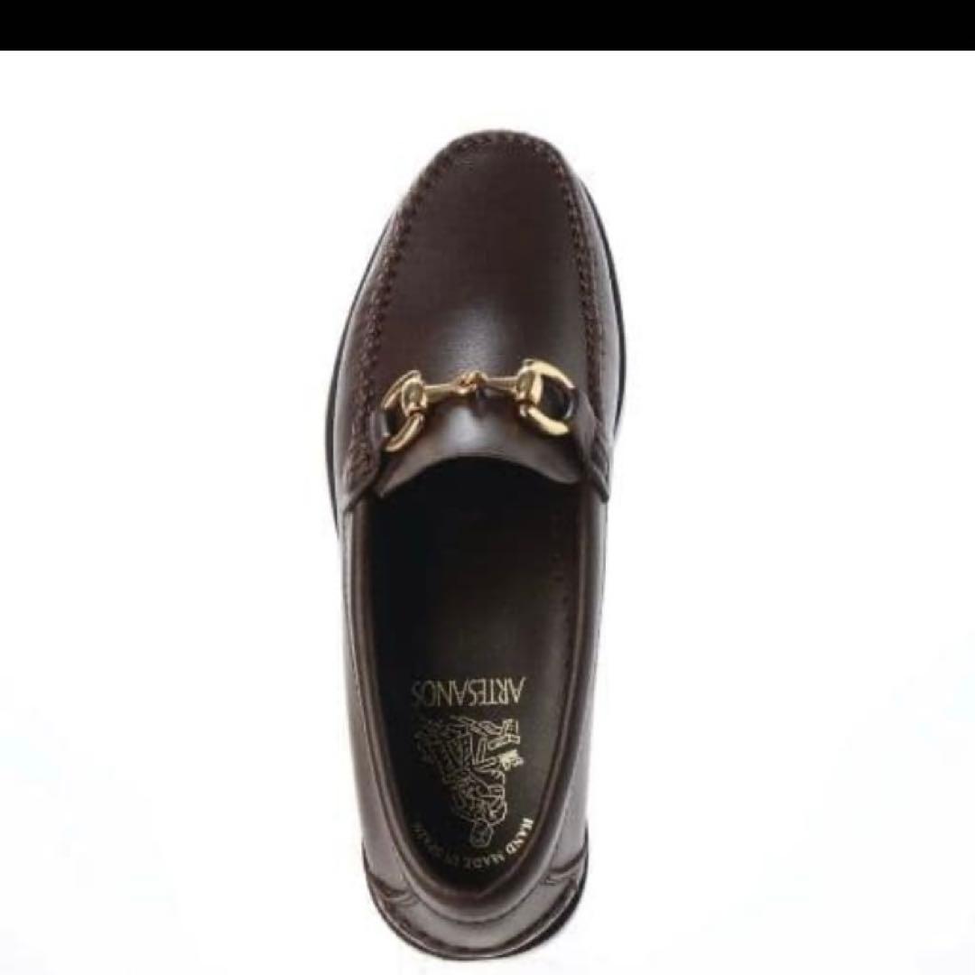 新品同様　前足裏張済 アルテサノス ビットローファー 38 ブラウン 24.5