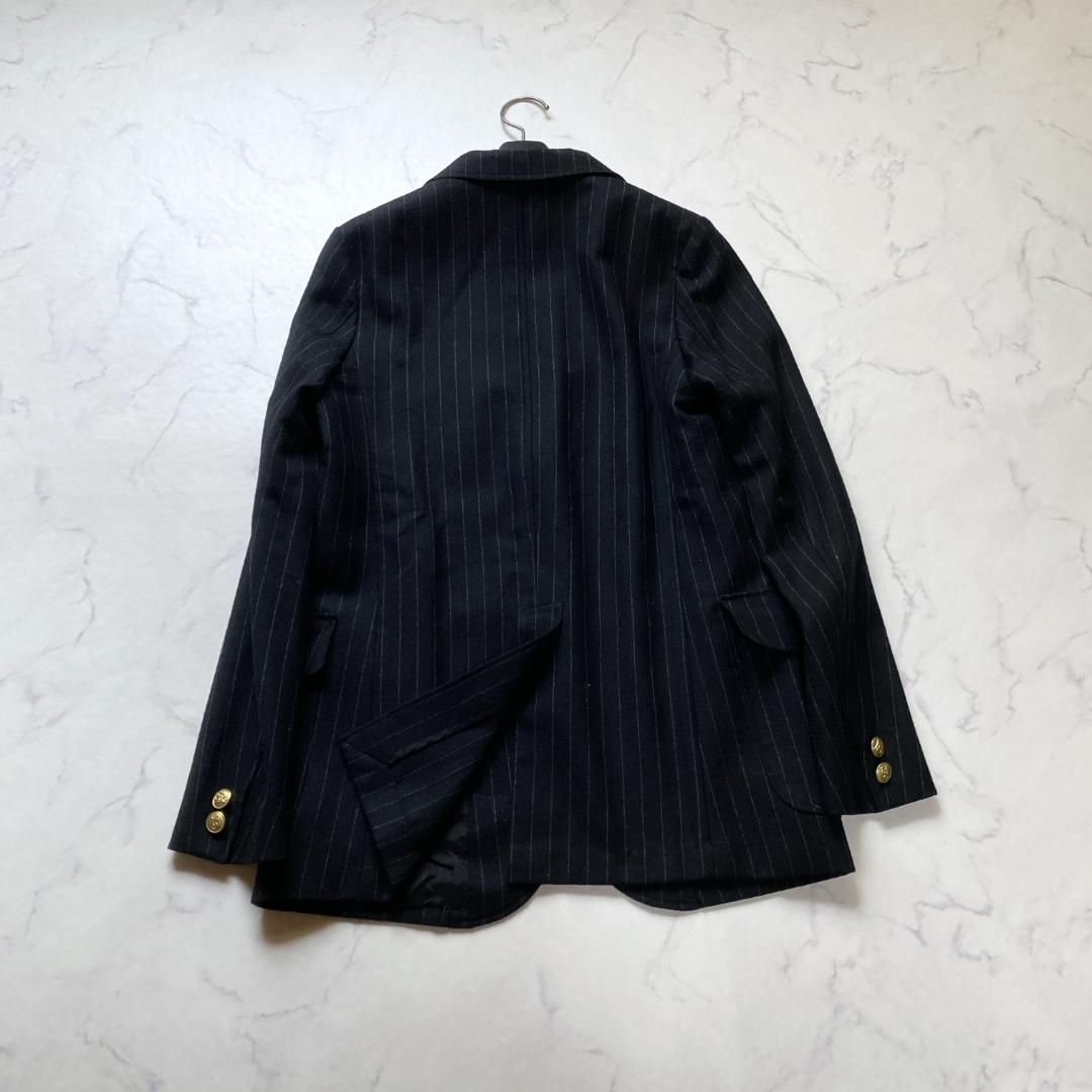 MADISONBLUE サイズ2 テーラード 金ボタン ストライプ ワッペン