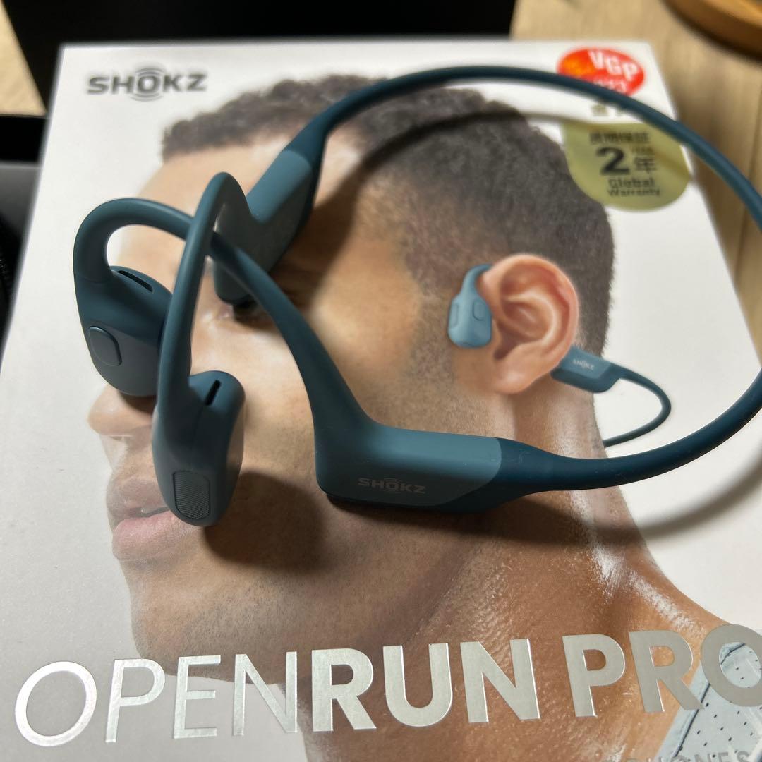 SHOKZ OPENRUN PRO 骨伝導イヤホンブルー