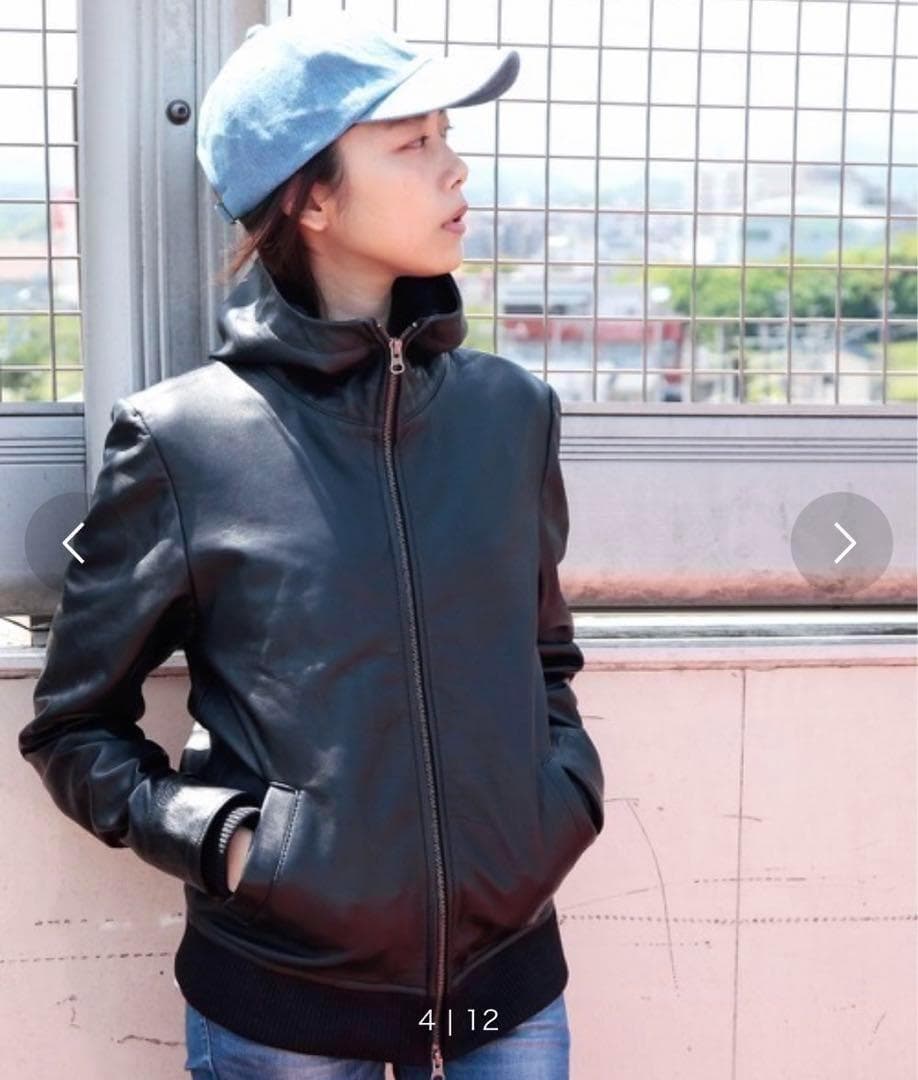 DETAILS　レザーフードジャケット