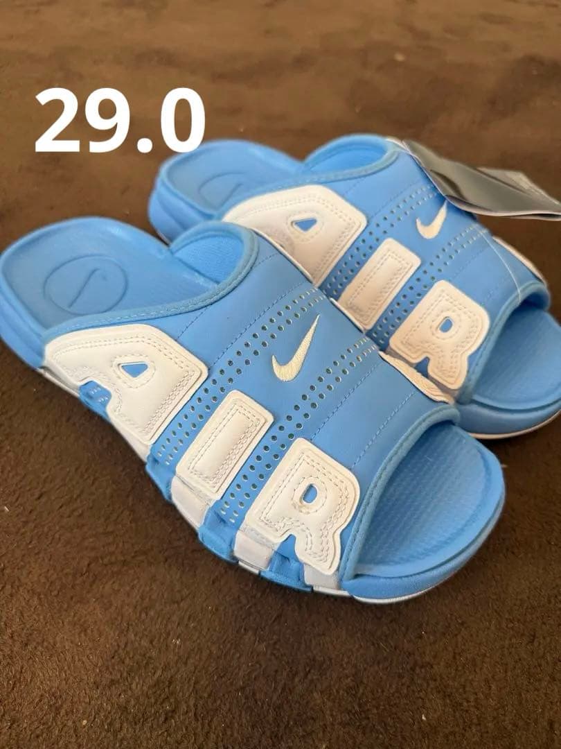 NIKE エアサンダル モアアップテンポ スライド サンダル ブルー/ホワイト