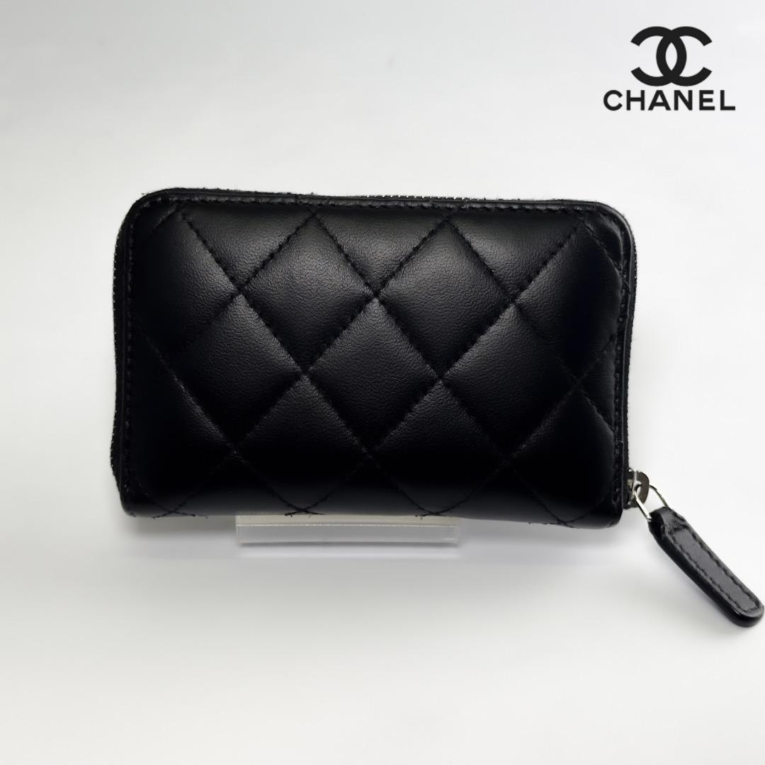 美品　新型タイプ　シャネル　スター　ラムスキン　ケース　小銭入れ　財布