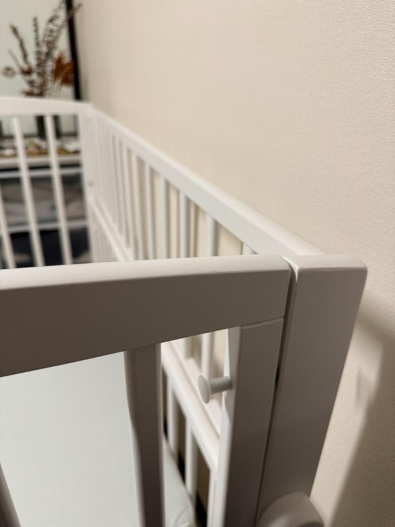 2024年3月購入 nommoc Wオープン ハイタイプ ベビーベッド　ホワイト