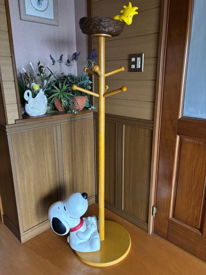 スヌーピー ポールハンガー　ウッドストック付き