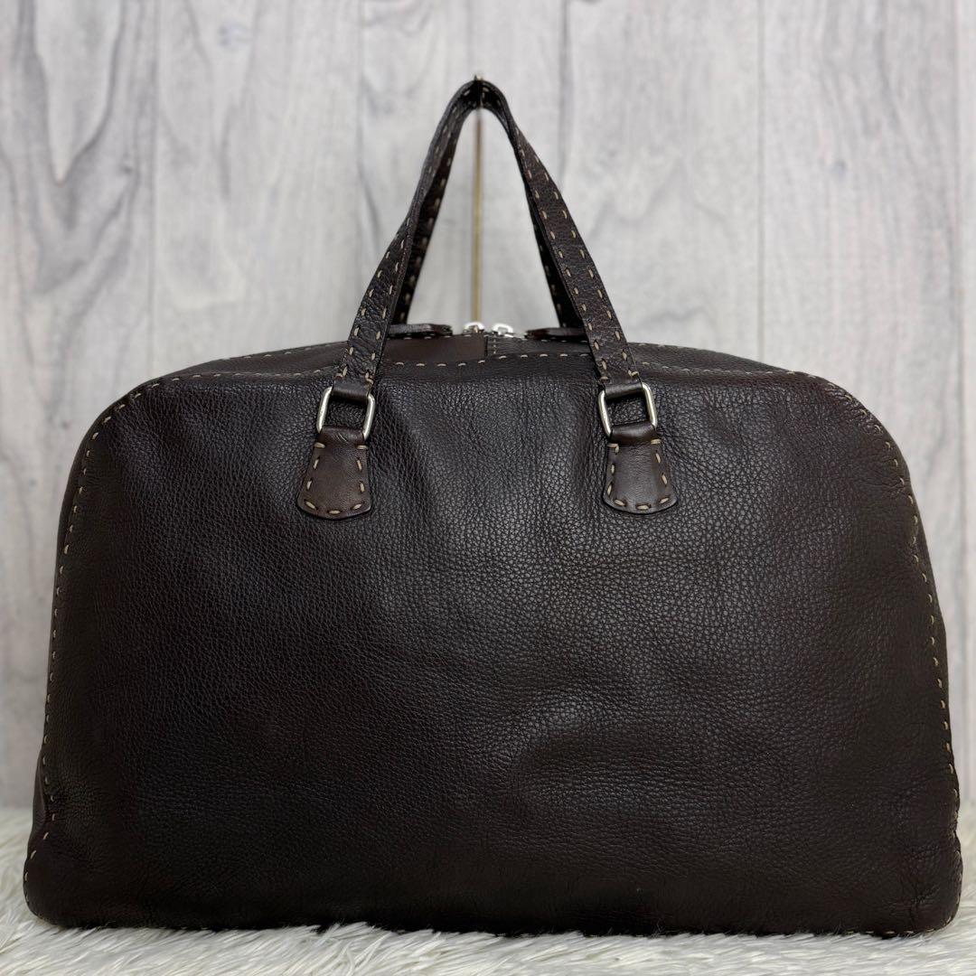 定価450000円♡ローマンカーフレザー♡FENDI フェンディ ボストンバッグ