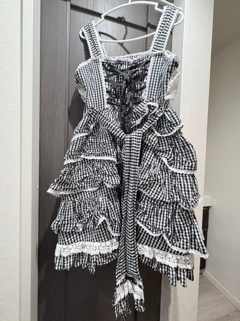 AND ROMEO ギンガムチェック ノースリーブワンピース