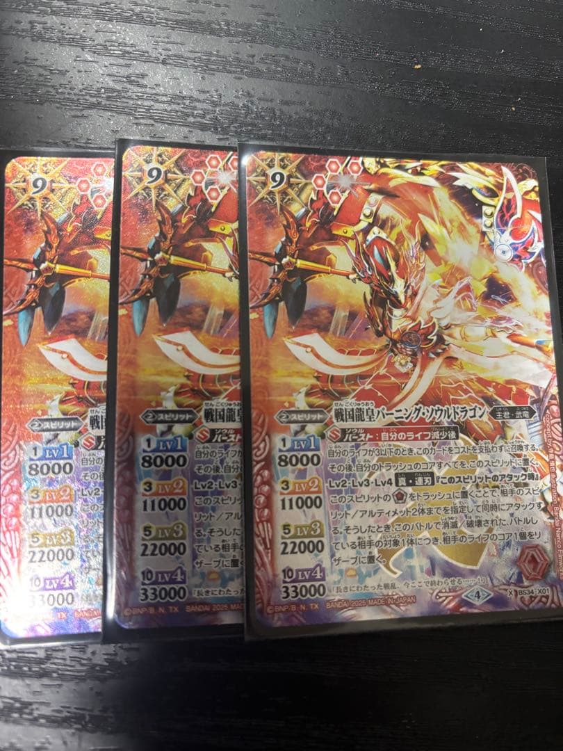 戦国龍皇バーニング・ソウルドラゴン3枚