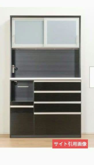 そば62 NITORIキッチンボード Nポスティア120KB BKニトリ