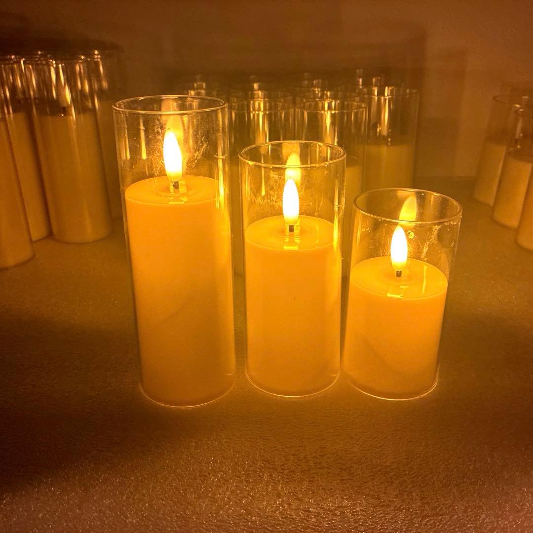 （48個）LED 円筒形 キャンドル セット