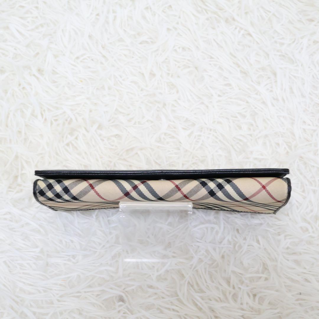 バーバリー　長財布　ブラック　ノバチェック