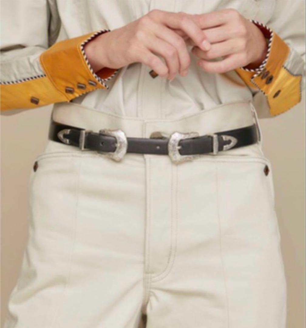 TOGA PULLA ダブルバックルベルト　ブラック