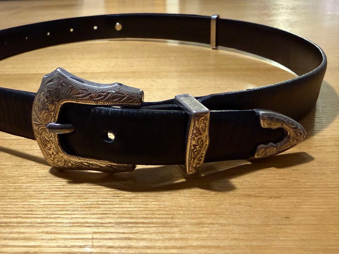 TOGA PULLA ダブルバックルベルト　ブラック