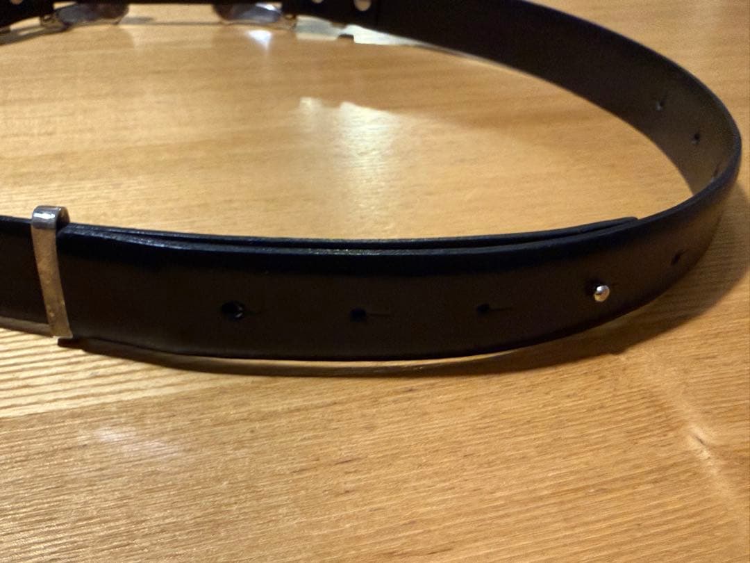 TOGA PULLA ダブルバックルベルト　ブラック