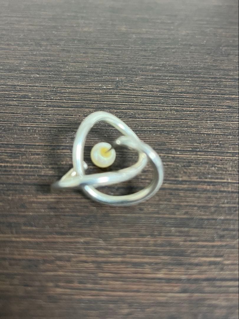 e.m.ピアス ノットピアス パール キャッチ シルバー