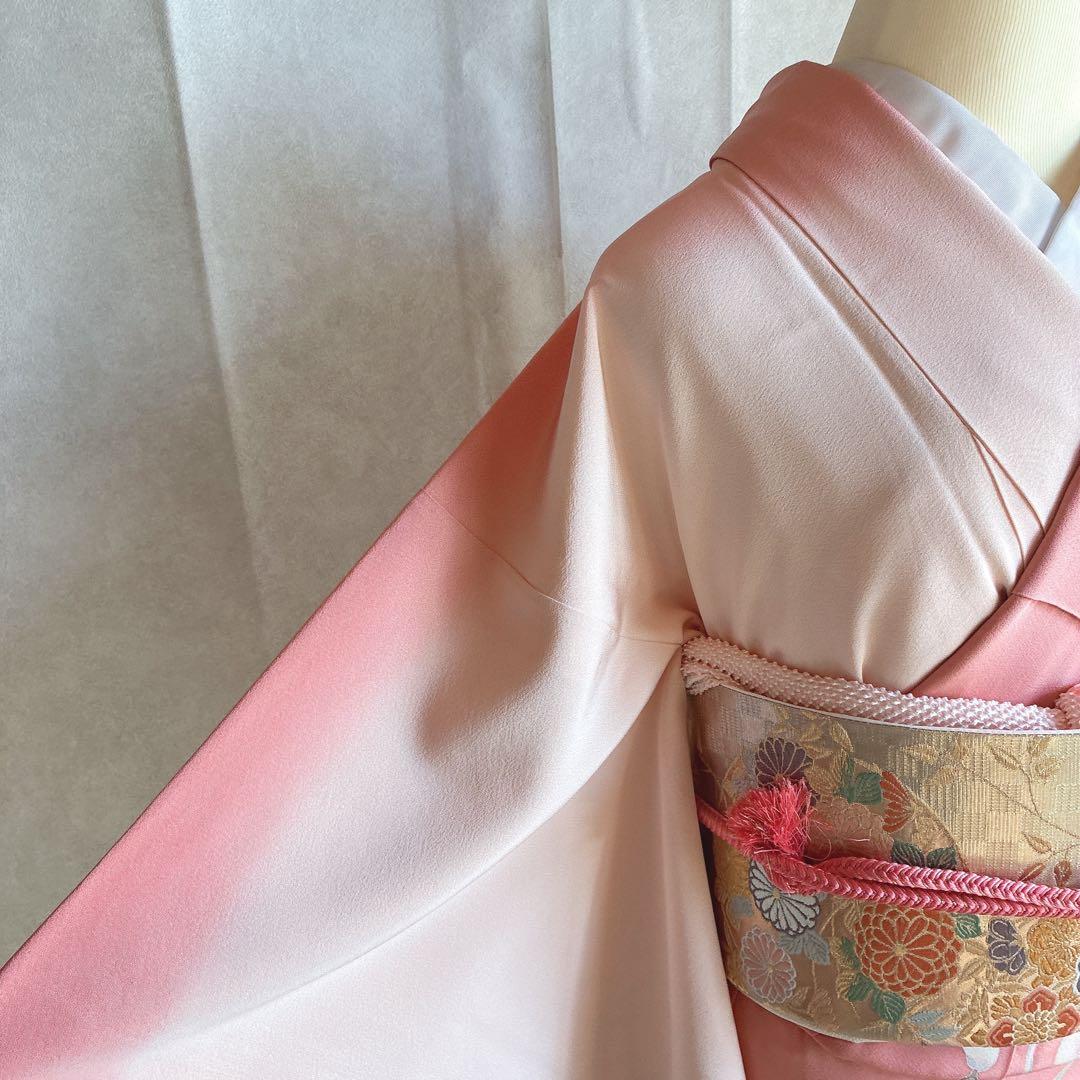 訪問着　フルセット　着物　正絹　入学式　友禅　スモールサイズ　Sサイズ　鶴　G4